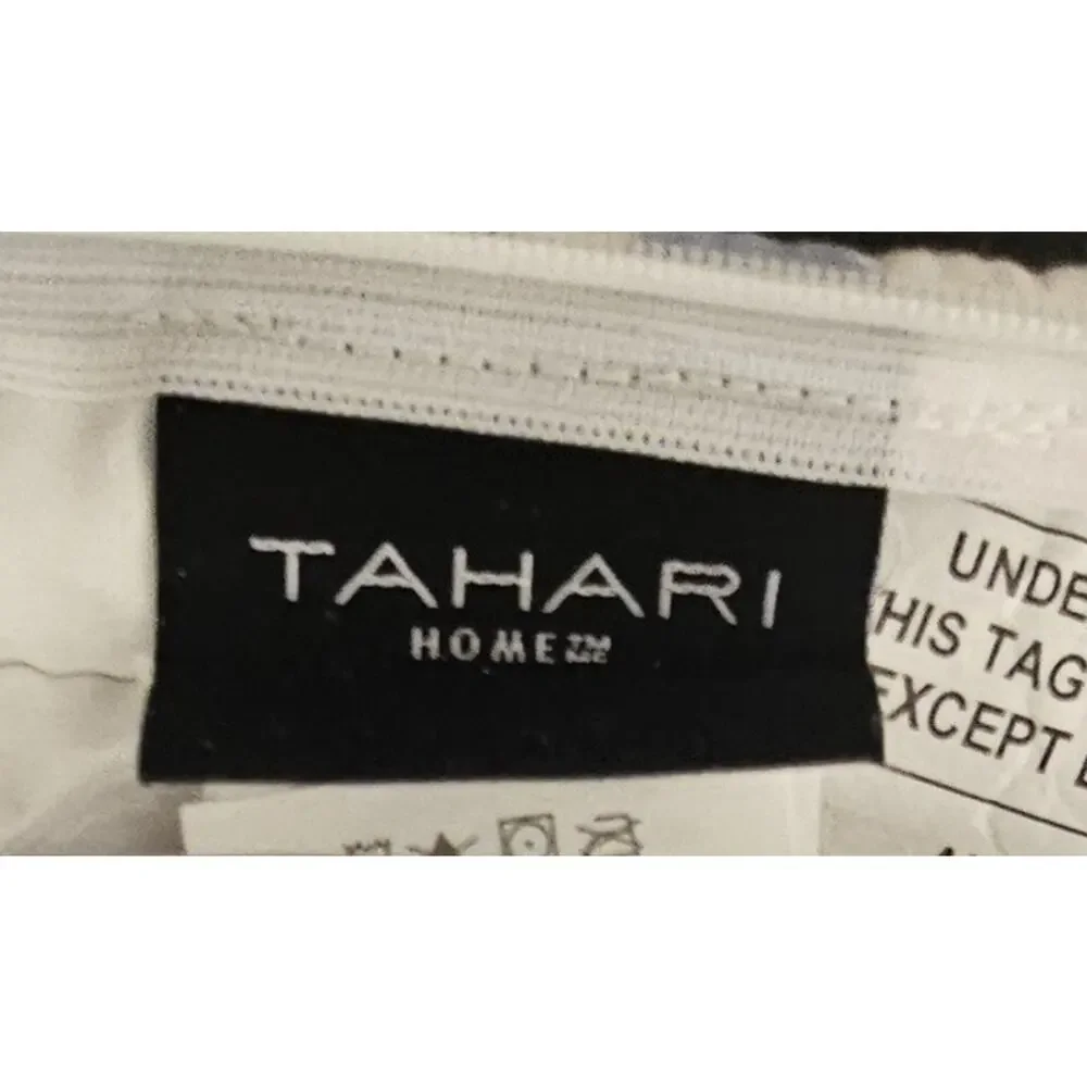 Set 2 TAHARI HOME Quilted King Pillow Shams Floral Blue Pink White COTTAGECORE